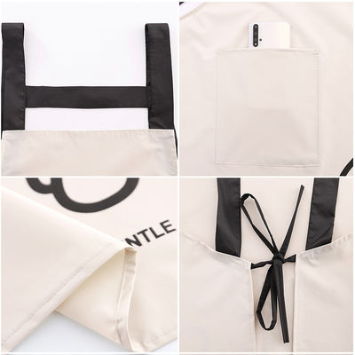 Apron de vida cotidiana con logotipo personalizado bolsillos impermeable poliéster algodón de cocina del chef