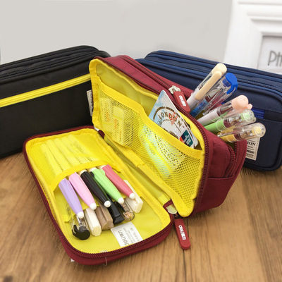 Bolsa de papelería de lienzo impresa con logotipo personalizado perfecta para soluciones de almacenamiento de cosméticos