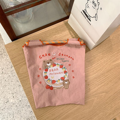 Lo más nuevo de moda exquisito oso bordado bolso Mini Tote bolso de teléfono celular OEM / ODM