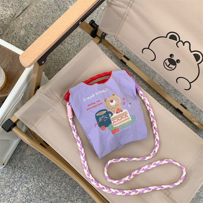 Lo más nuevo de moda exquisito oso bordado bolso Mini Tote bolso de teléfono celular OEM / ODM