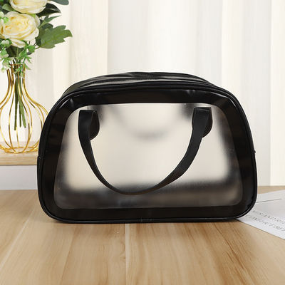 Lo más nuevo de moda logotipo personalizado impreso con láser PVC bolso cosmético holográfico con cremallera