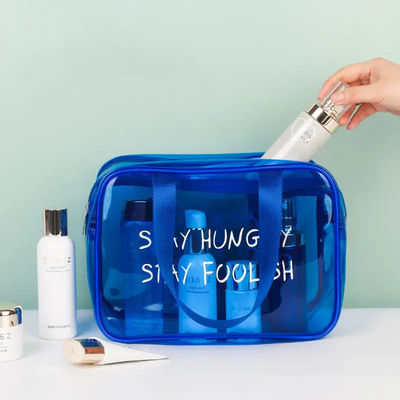 Bolsas de maquillaje impermeables con cremallera para artículos de tocador de moda