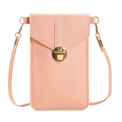 Bolso de teléfono de cuerpo cruzado pequeño con logotipo personalizado y correa para el cuello