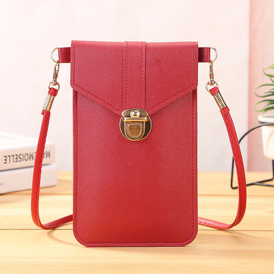 Bolso de teléfono de cuerpo cruzado pequeño con logotipo personalizado y correa para el cuello