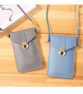 Bolso de teléfono de cuerpo cruzado pequeño con logotipo personalizado y correa para el cuello