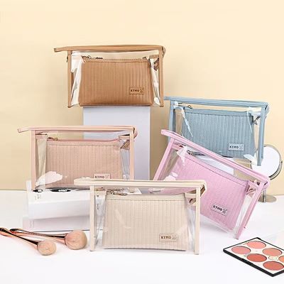 Bolso de maquillaje de cuero personalizado para artículos de tocador y cosméticos