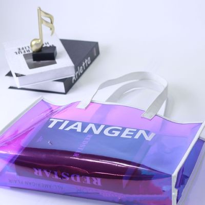 Bolso de jalea de PVC transparente Bolso de moda holográfico hombro de compras Bolso de plástico para mujeres