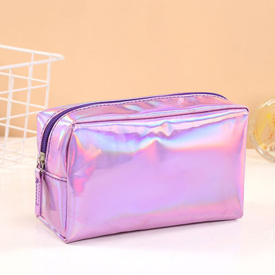 Bolsa de lápiz de cuero de PU a medida Bolsa de maquillaje de plástico