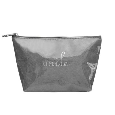 Impresión de logotipo personalizado Bolsa de almacenamiento con cremallera Bolsa de tocador comercial Dupont de lujo para el día a día