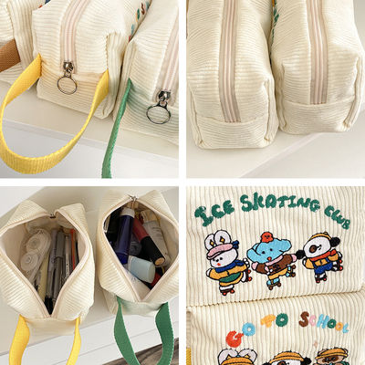 Mini bolso de almacenamiento con logotipo personalizado Bolso de mano de corduroy original