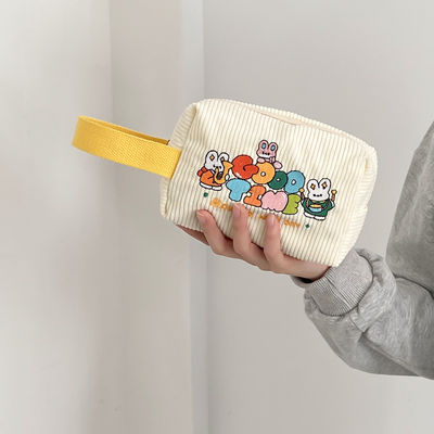 Mini bolso de almacenamiento con logotipo personalizado Bolso de mano de corduroy original