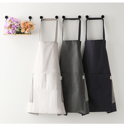 El más nuevo delantal de moda para cocinar alimentos y jardinería en poliéster de algodón negro puro