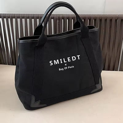 Logotipo personalizado de viaje de poliéster mujer hombro de lienzo bolsa de playa para compras y ocio