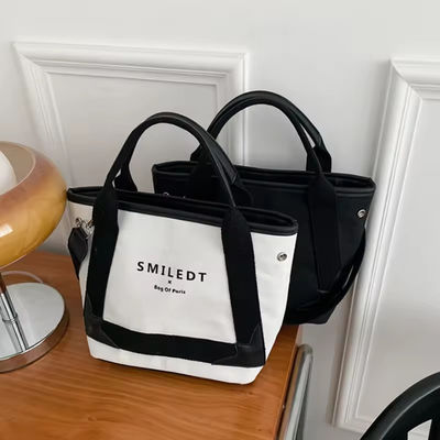 Logotipo personalizado de viaje de poliéster mujer hombro de lienzo bolsa de playa para compras y ocio