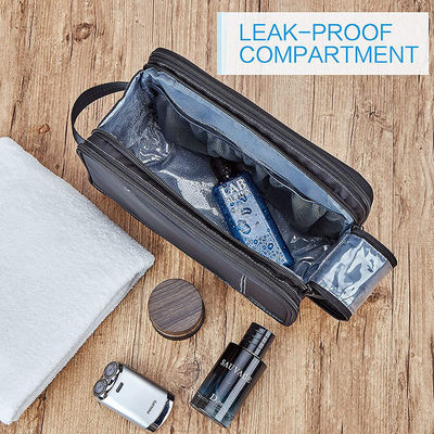Muestra de gran capacidad de separación húmeda y seca Bolsa de aseo impermeable de poliéster de hombres Bolsa de almacenamiento con logotipo personalizado