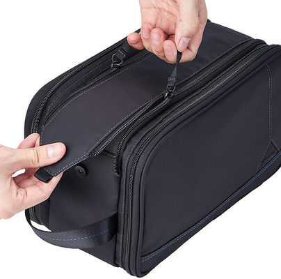Muestra de gran capacidad de separación húmeda y seca Bolsa de aseo impermeable de poliéster de hombres Bolsa de almacenamiento con logotipo personalizado