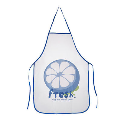 LOGO personalizado del delantal de cocina impreso con color personalizado y tela impermeable PE