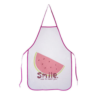 LOGO personalizado del delantal de cocina impreso con color personalizado y tela impermeable PE