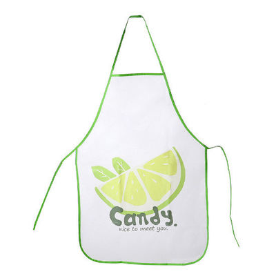 LOGO personalizado del delantal de cocina impreso con color personalizado y tela impermeable PE