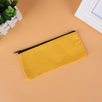 Bolsa de lápiz de lienzo de impresión de logotipo personalizado para los requisitos del cliente