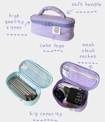 Bolsa de maquillaje de poliéster coreano personalizada para almacenamiento de primavera Entrega en 15 días