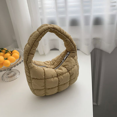 Bolso de mano de color personalizado 2024 Bolso de algodón de patrón de rejilla de tendencia para mujeres de moda