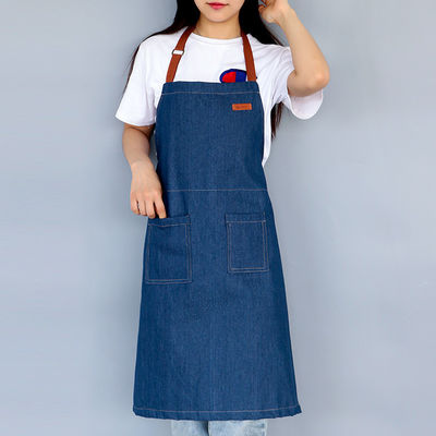 Apron de denim resistente al agua OEM/ODM aceptable lavado en máquina para cocina de cocinero