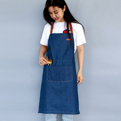 Apron de denim resistente al agua OEM/ODM aceptable lavado en máquina para cocina de cocinero