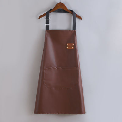 Logotipo personalizado impermeable de cuero del delantal largo para la cocina BBQ Barman Tipo uniforme