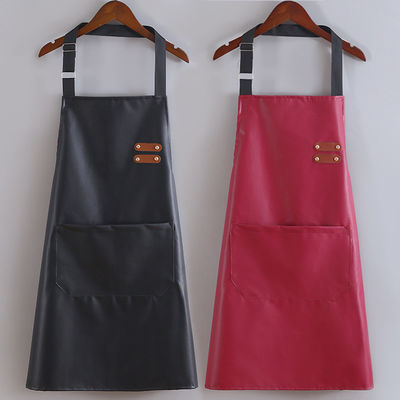 Logotipo personalizado impermeable de cuero del delantal largo para la cocina BBQ Barman Tipo uniforme