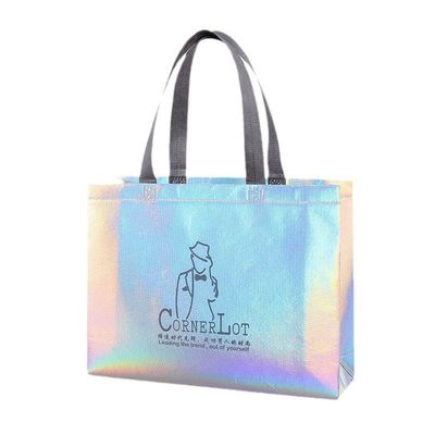 Bolsa de comestibles láser no tejida para necesidades diarias de compras y color personalizado