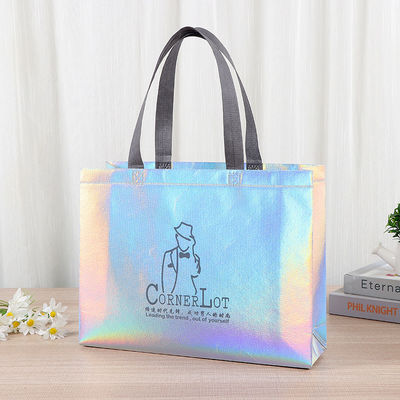 Bolsa de comestibles láser no tejida para necesidades diarias de compras y color personalizado