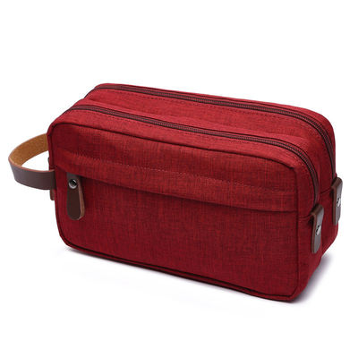Impresión de logotipo personalizado impermeable Bolsa de higiene de viaje Bolsa cosmética de poliéster de gran capacidad