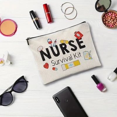 Logotipo personalizado Bolso de almacenamiento impreso Toiletry Bolso de maquillaje de viaje Bolso de lona reutilizable Bolso cosmético de algodón de yute