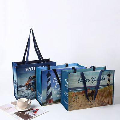 Bolsa laminada no tejida ecológica de tamaño mediano para tiendas personalizadas