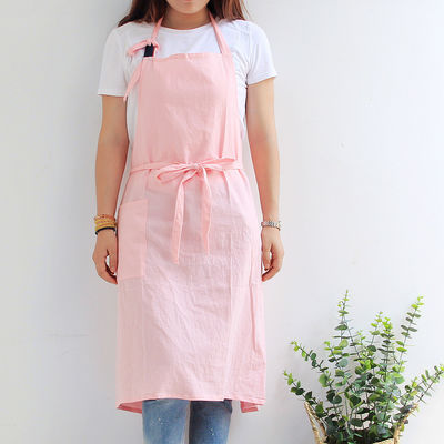 OEM / ODM aceptable diseño personalizado del delantal de lino de algodón para la cocina cocina chef limpieza