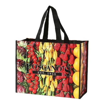 Impresión personalizada de tejido no tejido reutilizable Bolsas de compras con logotipo