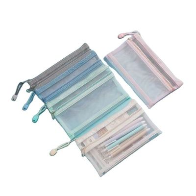 Vida escolar Diaria Bolsas de malla personalizadas Bolsas de maquillaje Cosméticos Organizador de viajes Bolsas de almacenamiento
