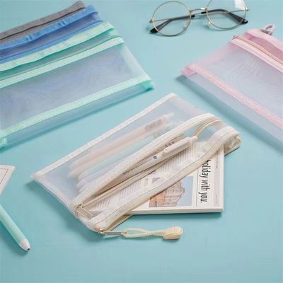 Vida escolar Diaria Bolsas de malla personalizadas Bolsas de maquillaje Cosméticos Organizador de viajes Bolsas de almacenamiento