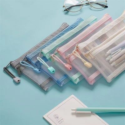 Vida escolar Diaria Bolsas de malla personalizadas Bolsas de maquillaje Cosméticos Organizador de viajes Bolsas de almacenamiento