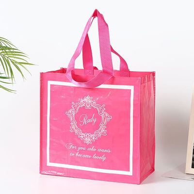 Impresión personalizada de tejido no tejido reutilizable Bolsas de compras con logotipo