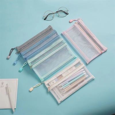 Vida escolar Diaria Bolsas de malla personalizadas Bolsas de maquillaje Cosméticos Organizador de viajes Bolsas de almacenamiento