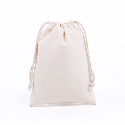 El logotipo personalizado acepta una bolsa de algodón de lino para embalaje de regalo ecológico