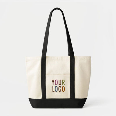 Bolso de algodón de tela de impresión de diseño personalizado plegable reutilizable orgánico para compras