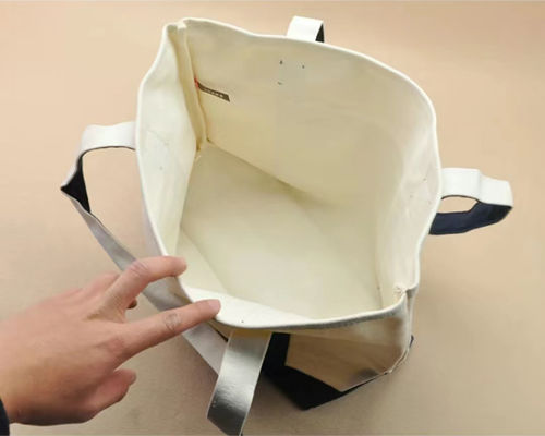Bolso de algodón de tela de impresión de diseño personalizado plegable reutilizable orgánico para compras