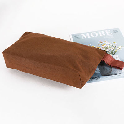 Bolso de lápiz con cremallera con cremallera de lienzo para logotipo personalizado Bolso de maquillaje impreso y artículos esenciales de viaje