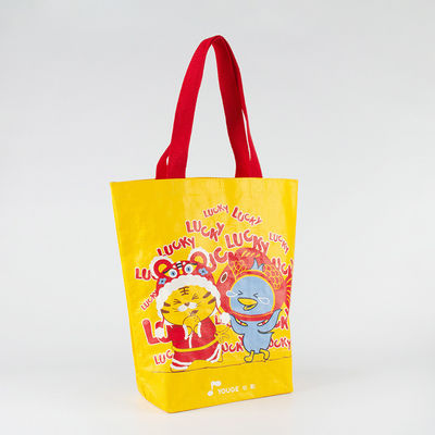 Bolsa de Tote personalizada con manija de impresión Bolsa de tejido de polipropileno laminada de trabajo pesado