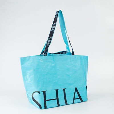 Bolsa de Tote personalizada con manija de impresión Bolsa de tejido de polipropileno laminada de trabajo pesado