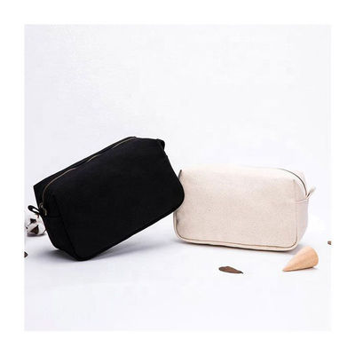 Material RPET transparente personalizado Mano Negro Toiletry Bolsa cosmética con logotipo cierre de cremallera
