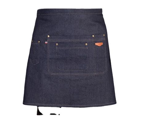 Políester algodón mezcla Medio del cinturón del delantal con material de denim y logotipo de impresión personalizada